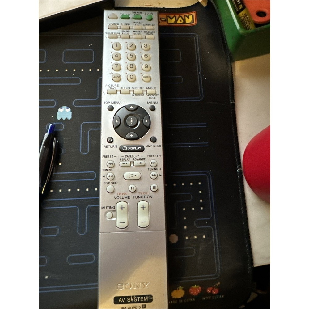 Sony RM-ADP010 Remote Control AV System Home Theater Silver OEM Genuine Tested